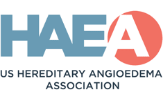 HAEA: US Hereditary Angioedema Association logo.