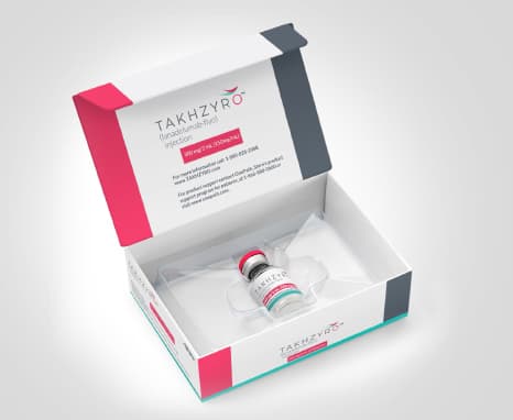 TAKHZYRO® injection product box.