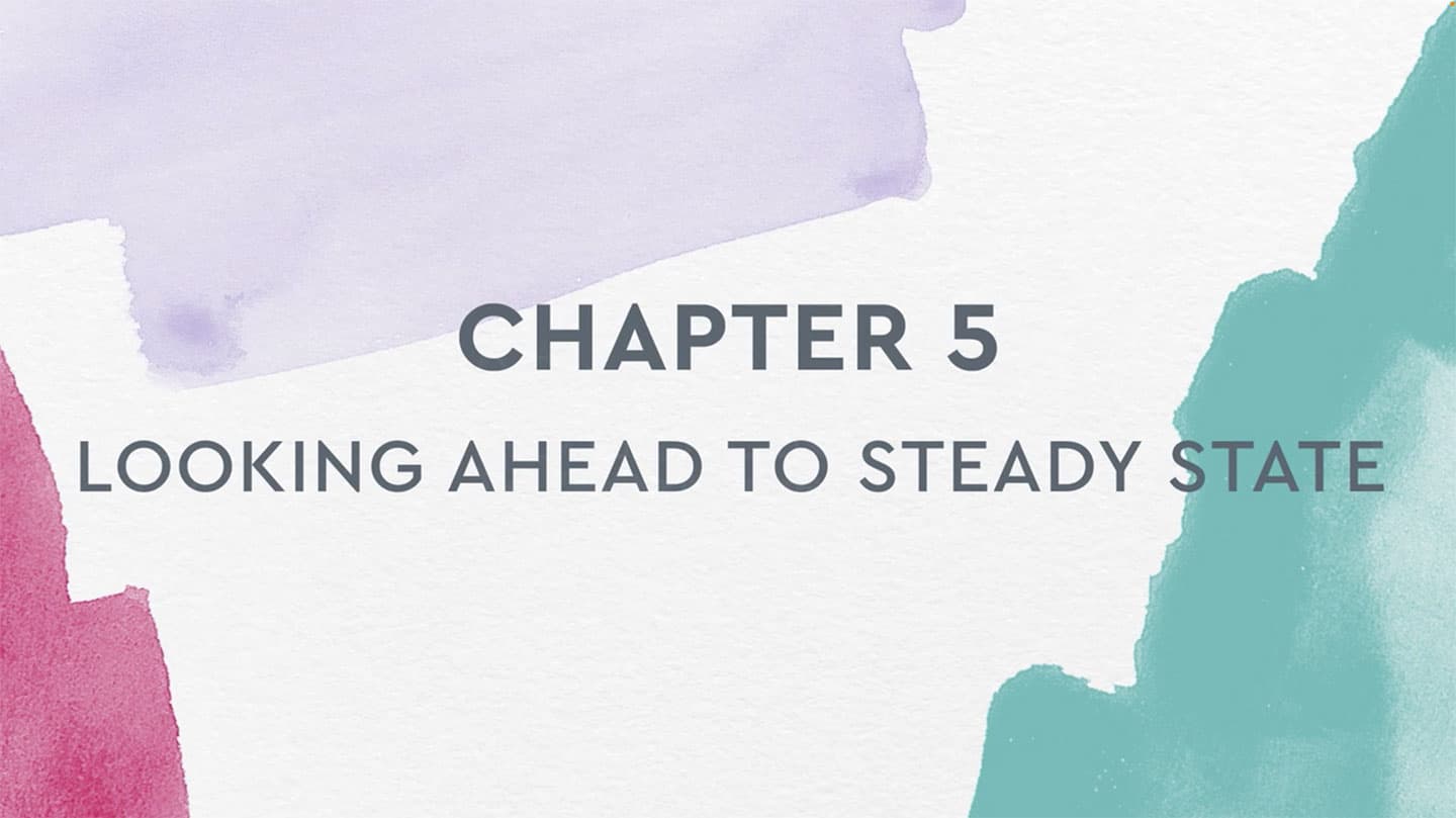 Chapter 5 video: Looking Ahead to Steady State.