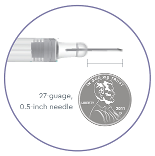 27-gauge, 0.5-inch needle